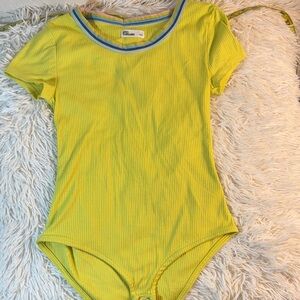 Epic Threads Yellow Bodysuit with Blue Trim